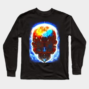 Galaxy of the Brain - AI Generated Sci Fi Concept Art - Long Sleeve T-Shirt